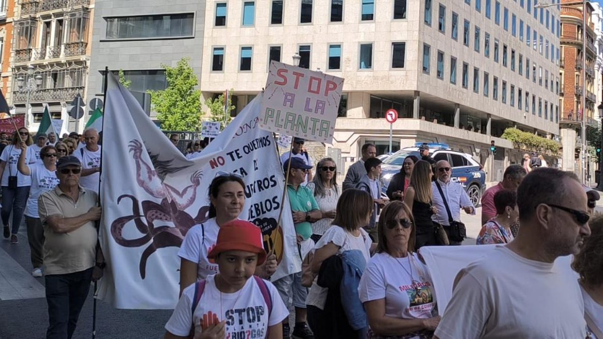 Imagen de la manifestación celebrada en Madrid contra las plantas de biogás y macrogranjas