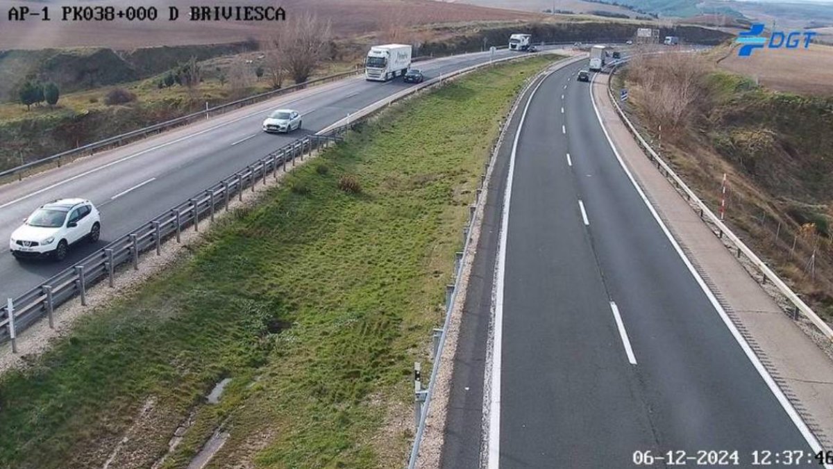Imagen de la  AP-1 a la altura de Briviesca.