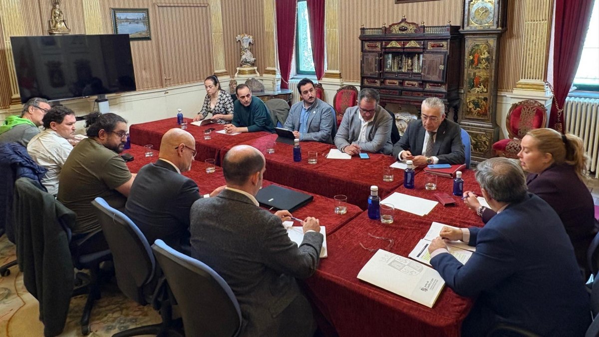 Un momento de la reunión.