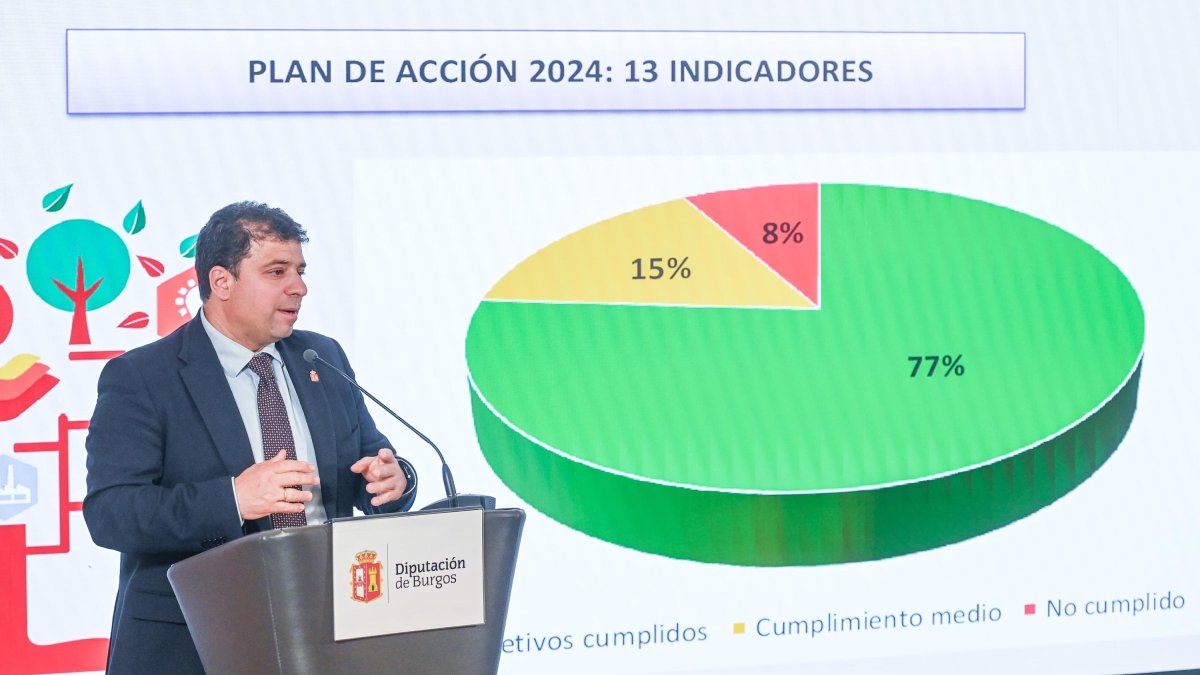 El presidente de Sodebur, Carlos Gallo, en rueda de prensa.