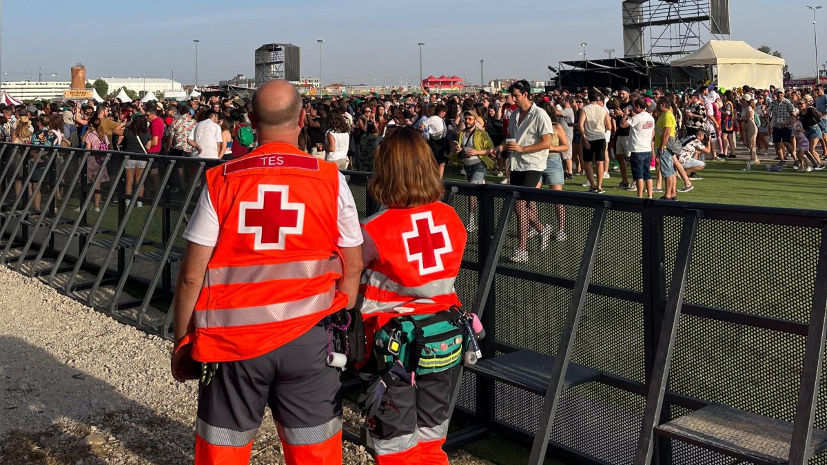 Voluntarios de Cruz Roja, en el festival de Sonorama.