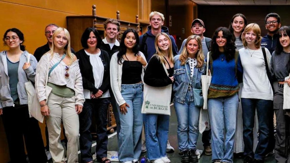 Alumnos de Western Michigan en la Universidad de Burgos.