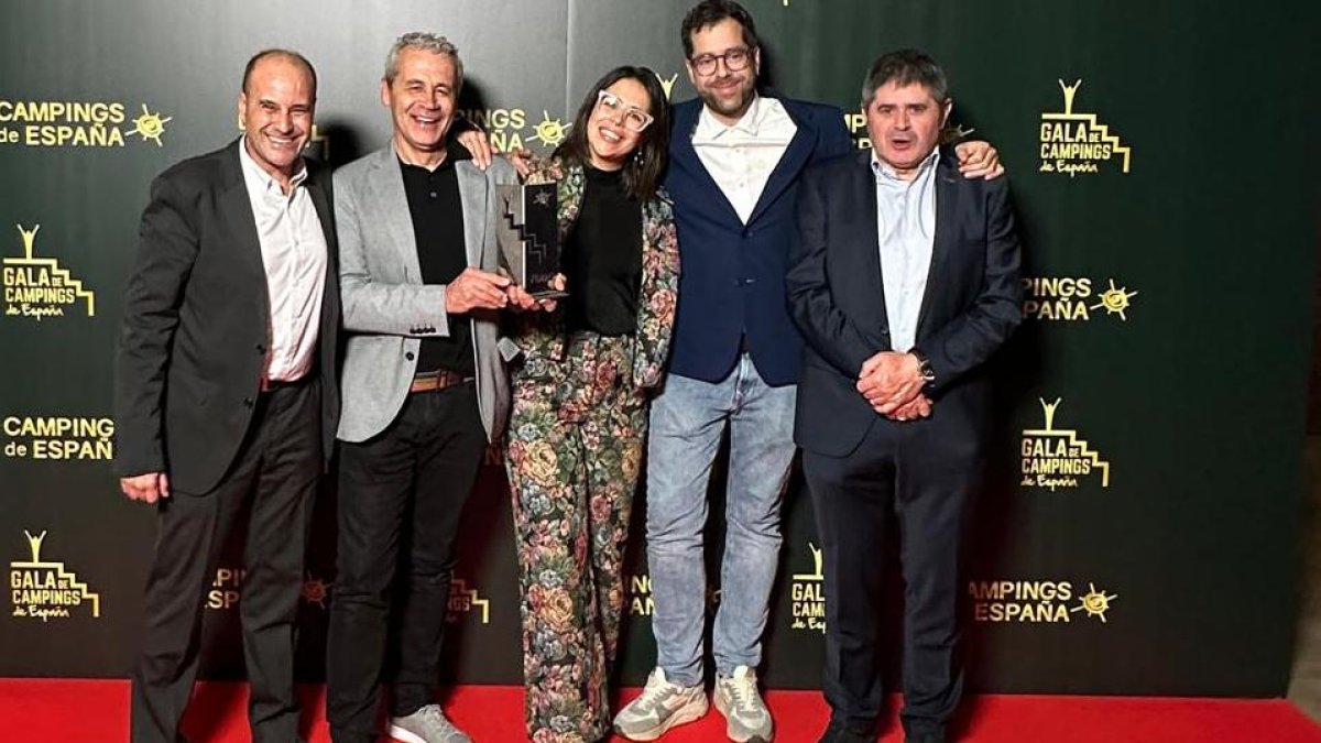 Representantes del camping La Trapera en la gala.
