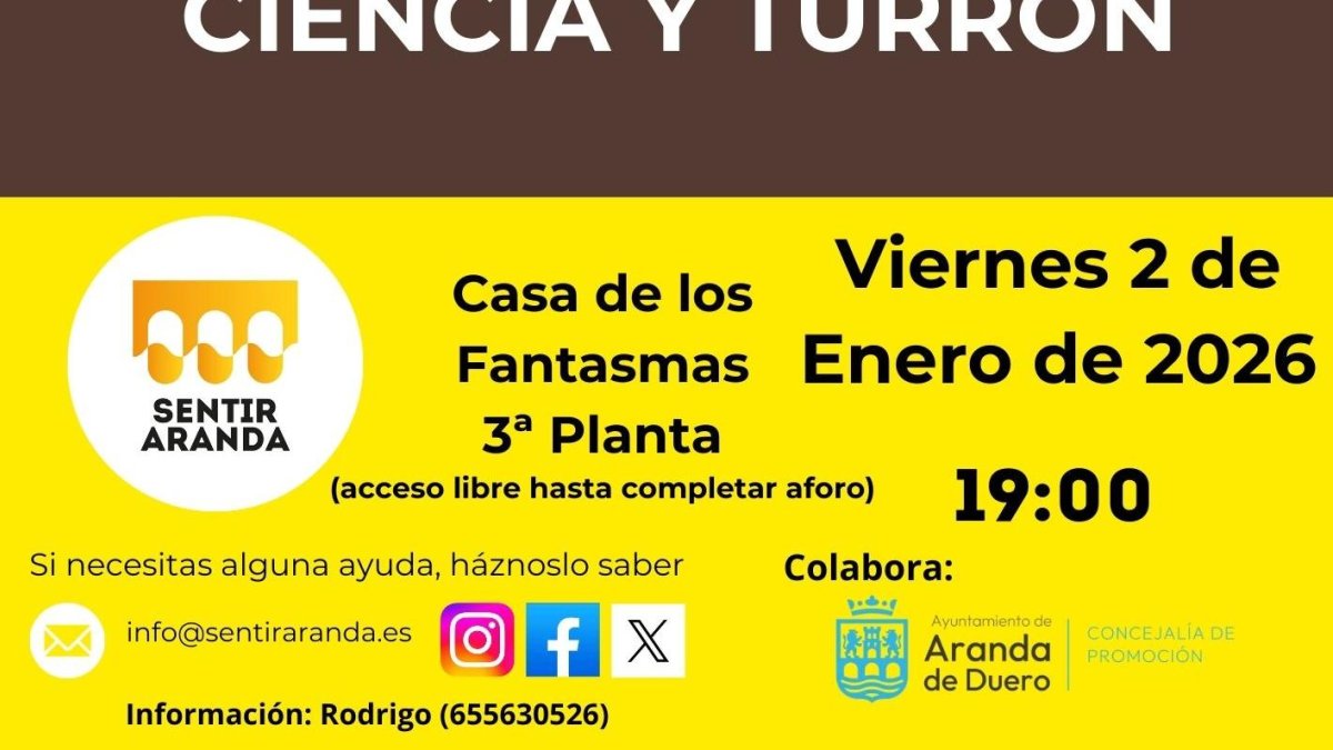 Cartel ciencia y turrón