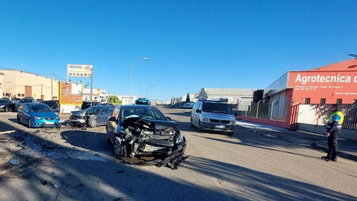 Imagen de uno de los 7 accidentes registrados estas navidades en Aranda