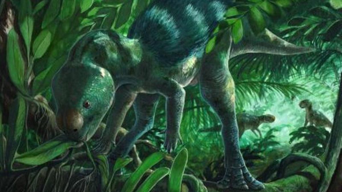 Recreación del dinosaurio más pequeño del mundo descrito en Burgos.