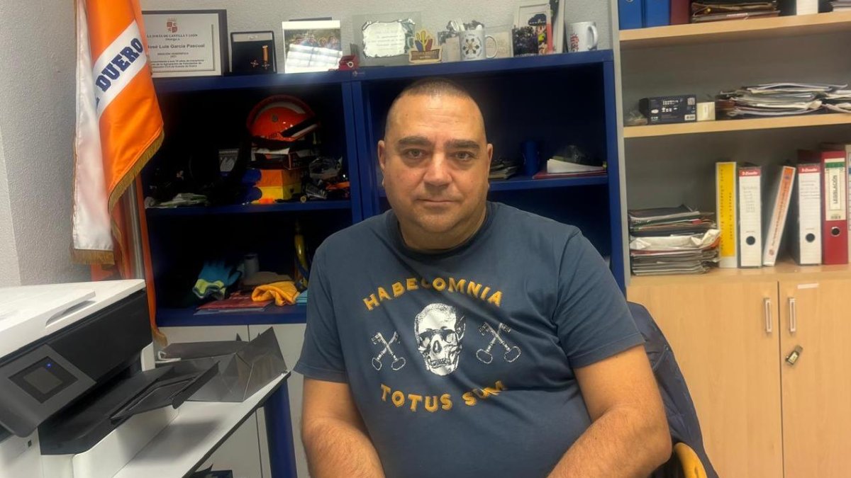 José Luis García es el jefe de la agrupación de Protección Civil Aranda