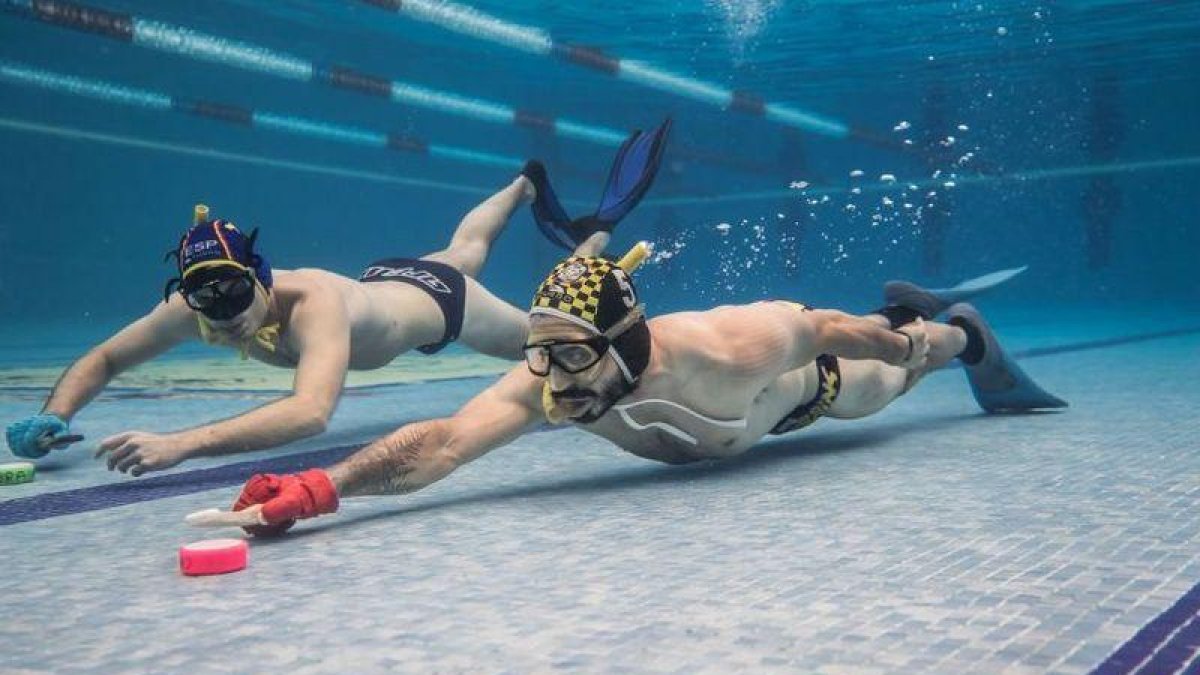 Hockey-subacuático en 'Deportes imposibles', de A&E.-
