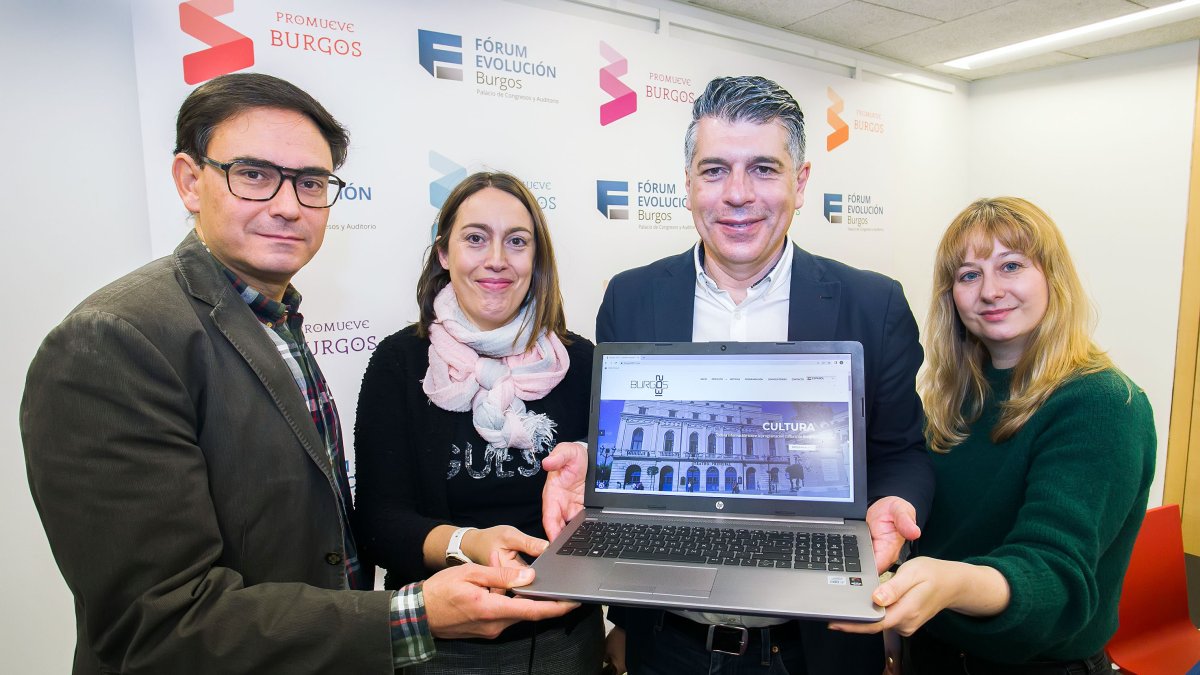 Un momento de la presentación de la web de Burgos 2031. TOMÁS ALONSO