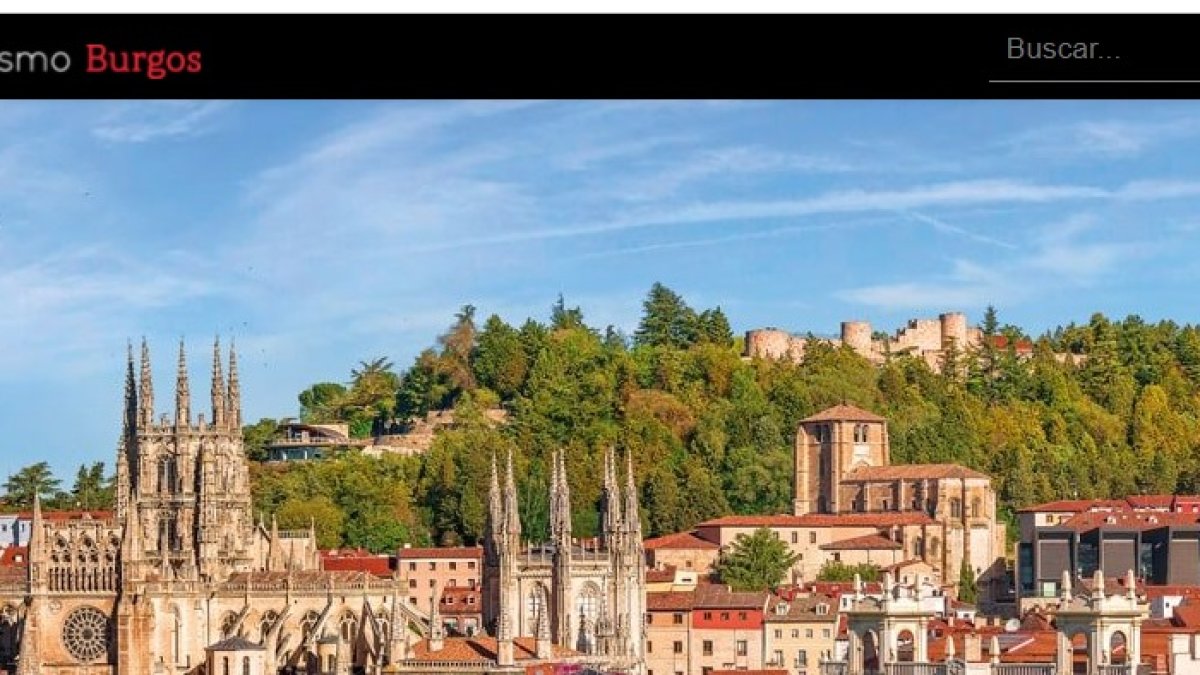 Portada de la web de turismo de la capital burgalesa.
