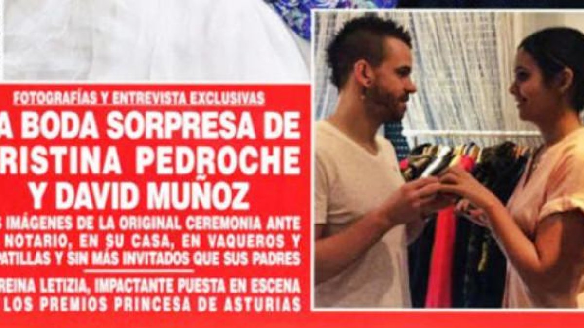 Cristina Pedroche y David Muñoz ya son marido y mujer.-HOLA