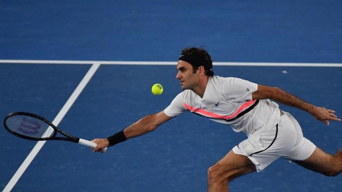 Federer, en su partido ante Struff-AFP / GREG WOOD