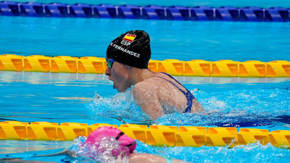 Marta Fernández en la prueba de 50 metros braza. PARALÍMPICOS