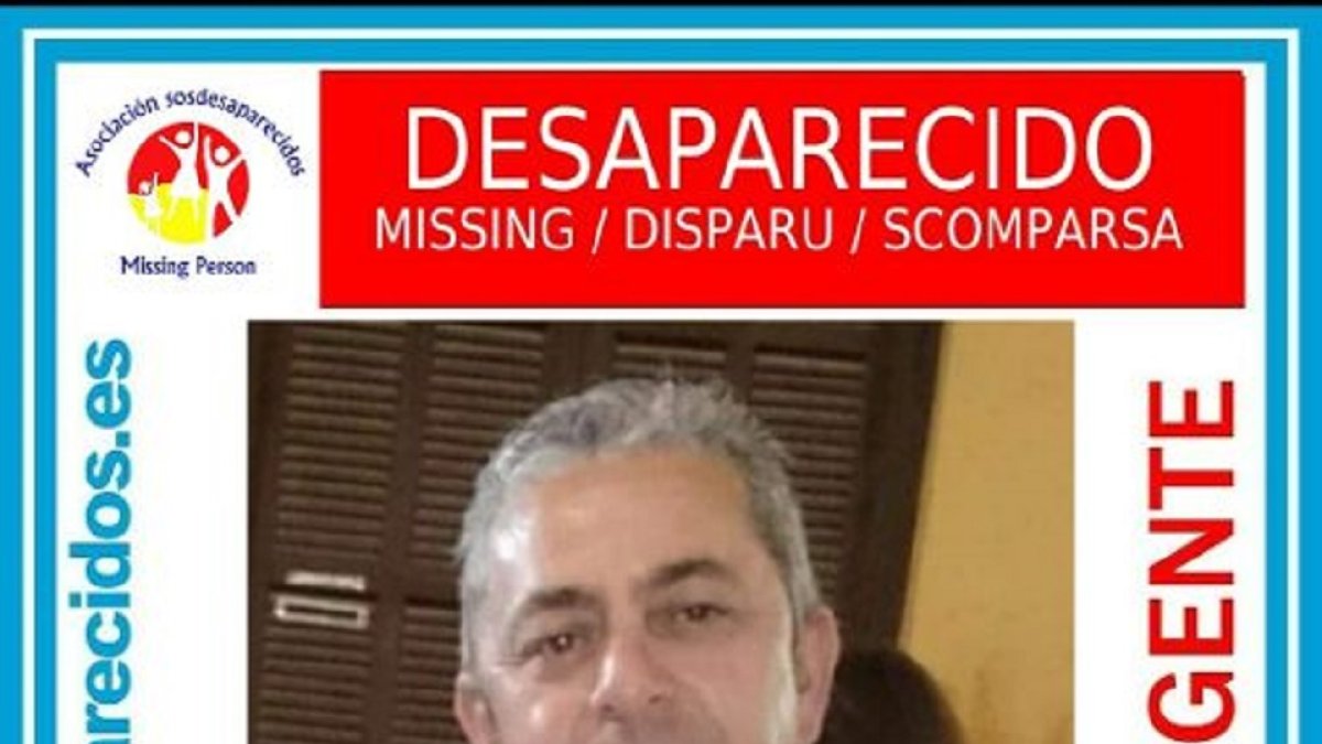 Cartel con el que se denunció la desaparición del hombre. -ICAL