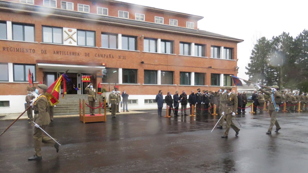Acto celebrado en la base militar 'Cid Campeador', en Castrillo del Val. ECB