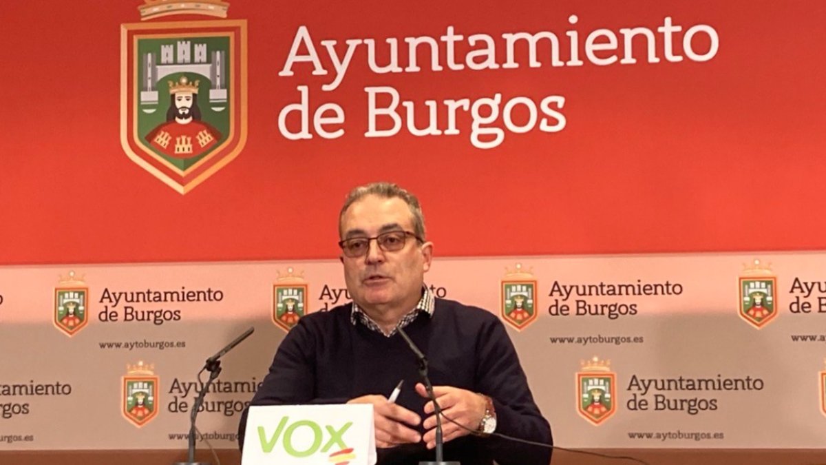 Ángel Martín, portavoz de Vox en el Ayuntamiento de Burgos. ECB