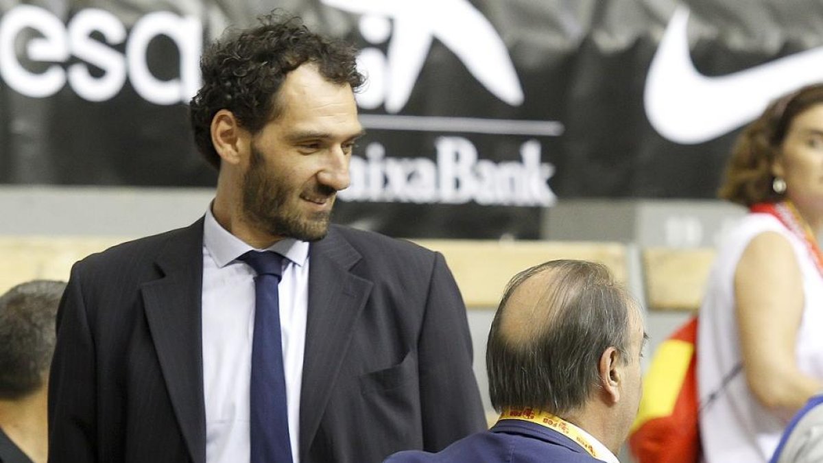 Jorge Garbajosa, durante el partido que disputó España en el Coliseum el pasado 12 de julio.-SANTI OTERO