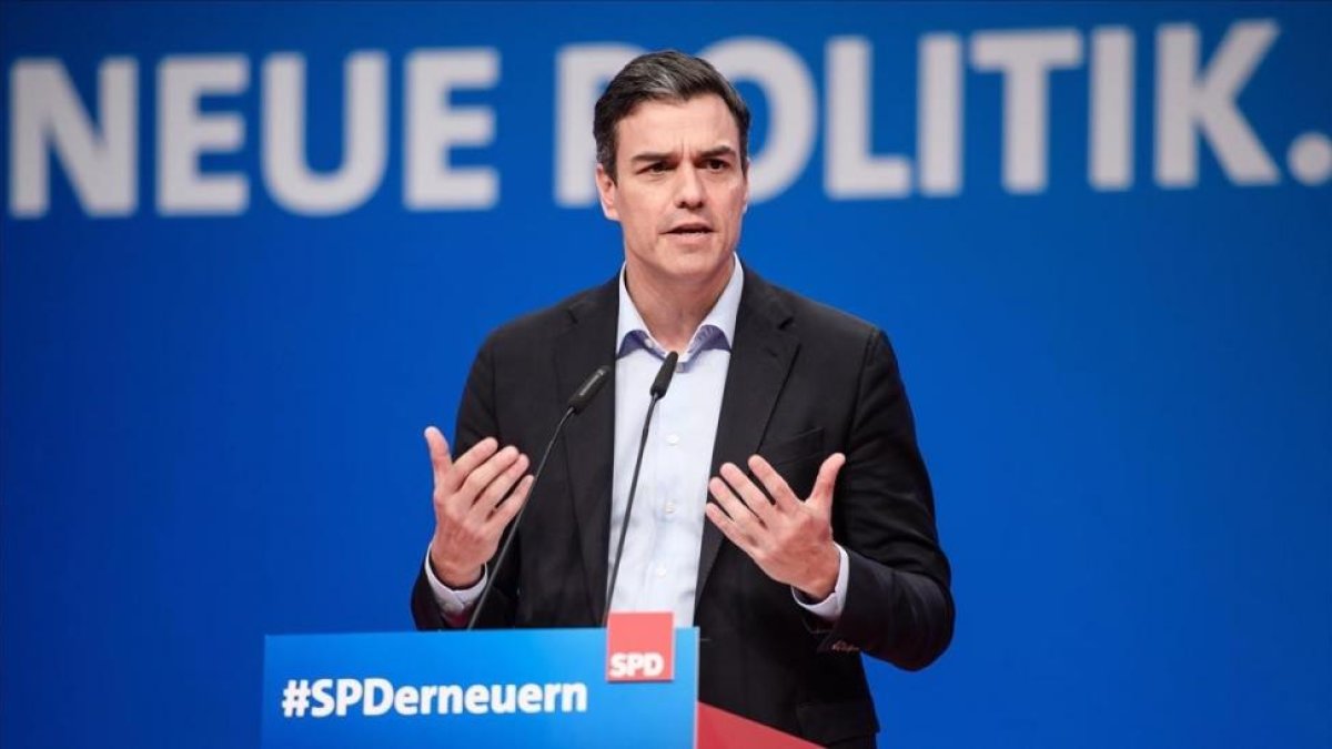Sánchez, en el congreso del SPD-CLEMENS BILAN / EFE