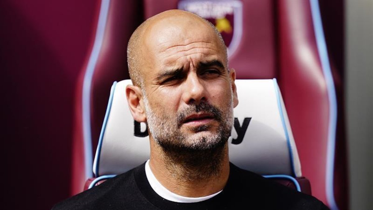 Pep Guardiola, técnico del City.-EFE
