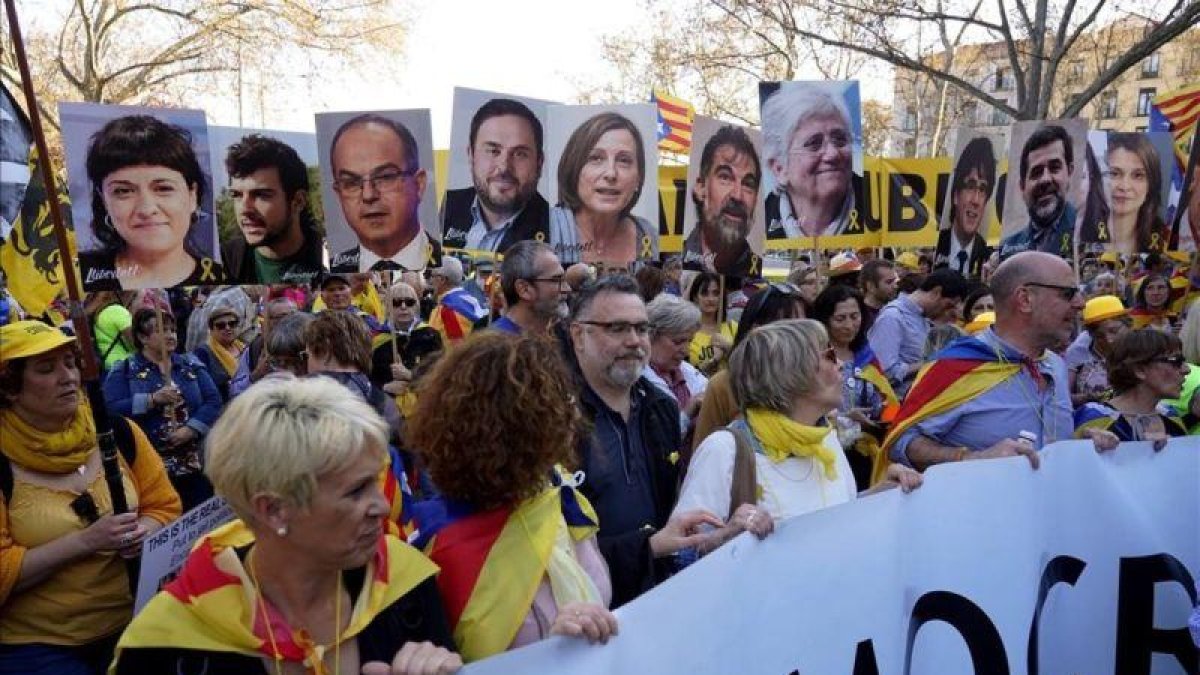 Manifestación independentista en Madrid.-JOSÉ LUIS ROCA