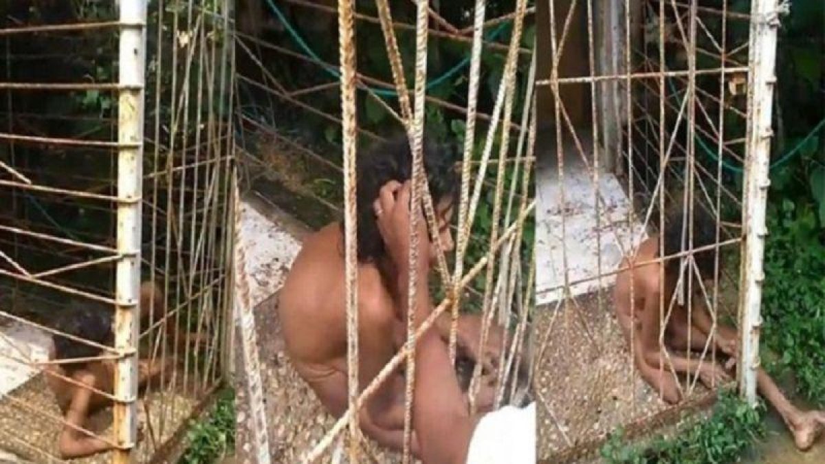 Una mujer de más de 50 años estaba desnuda y enjaulada durante 10 años en la casa de su propia hermana.-EXCELSIOR