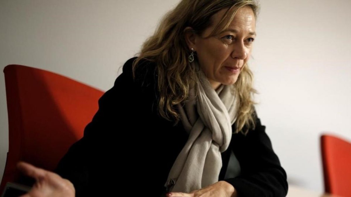 Victoria Rosell, el pasado mes de noviembre, en la sede de Podemos en Madrid.-JOSÉ LUIS ROCA