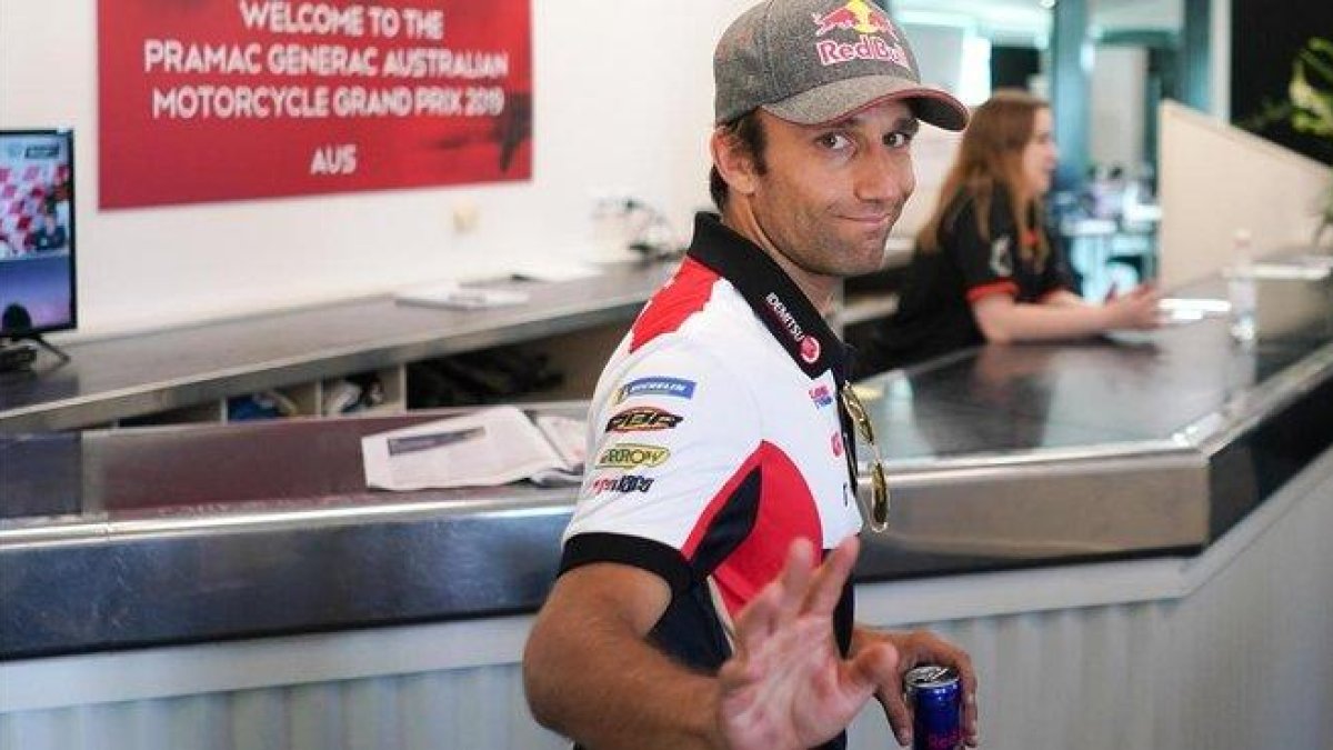 El francés Johann Zarco, hoy en la sala de prensa del circuito de Phillip Island (Australia).-ALEJANDRO CERESUELA