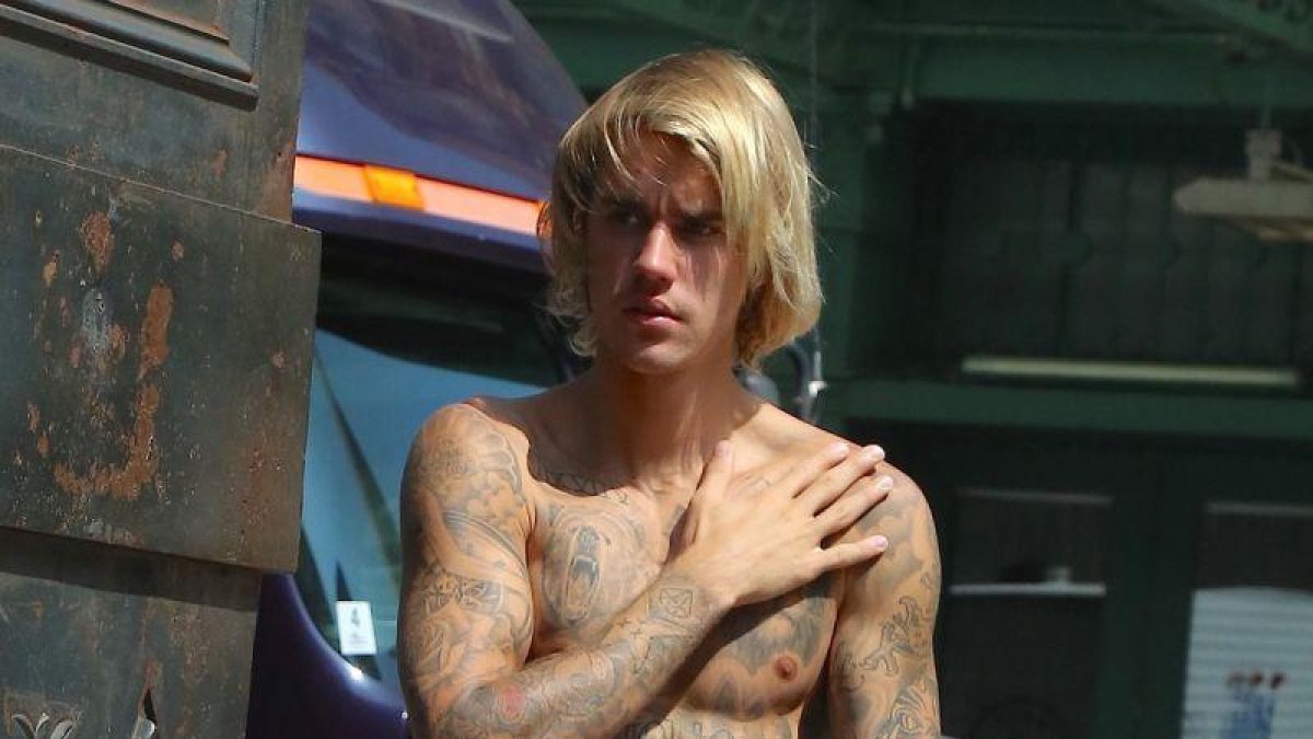 Justin Bieber, sin camiseta, el pasado agosto en Manhattan.-BESTIMAGES