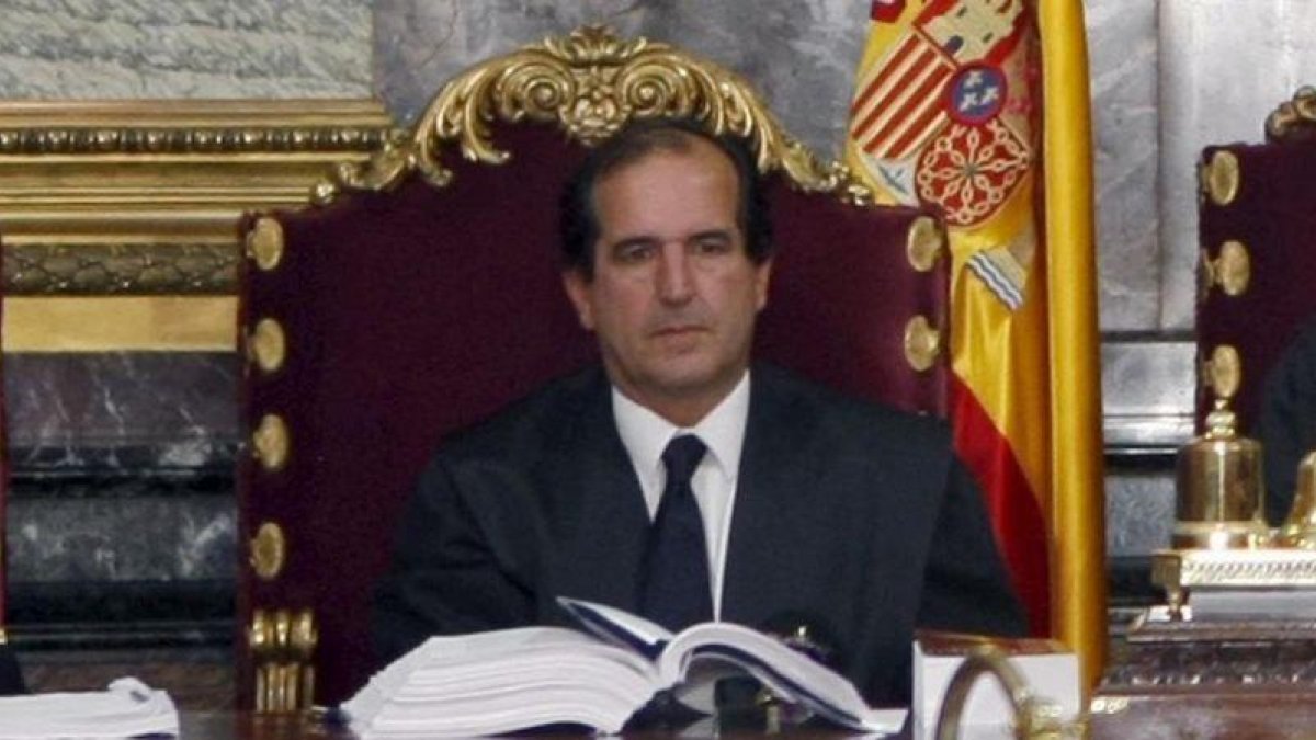 El magistrado Andrés Martínez Arrieta, en el Tribunal Supremo.-J. J. GUILLÉN (EFE)
