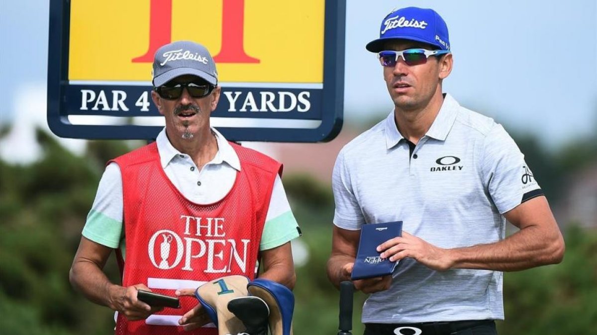 Rafa Cabrera, en la vuelta de este domingo en el Royald Birkdale.-EFE / GERRY PENNY