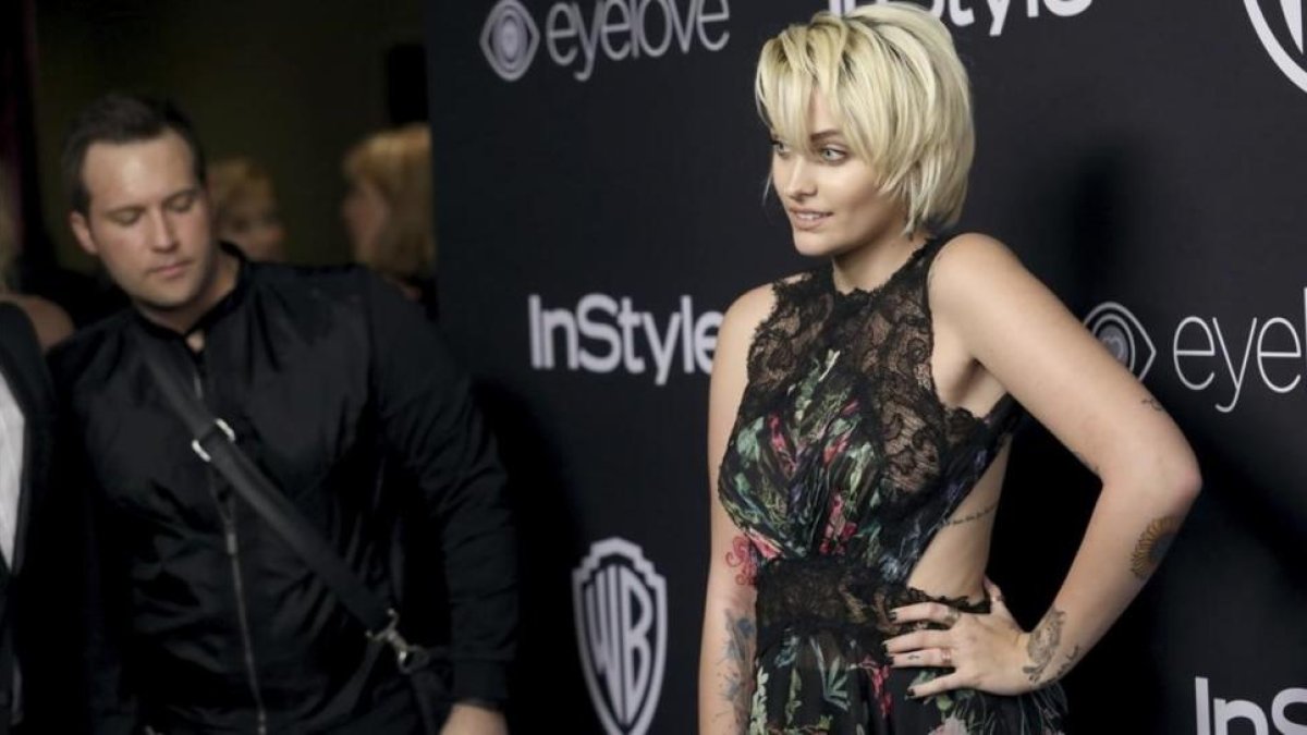 Paris Jackson, en la gala de entrega de la última edición de los Globos de Oro, en Los Ángeles.-