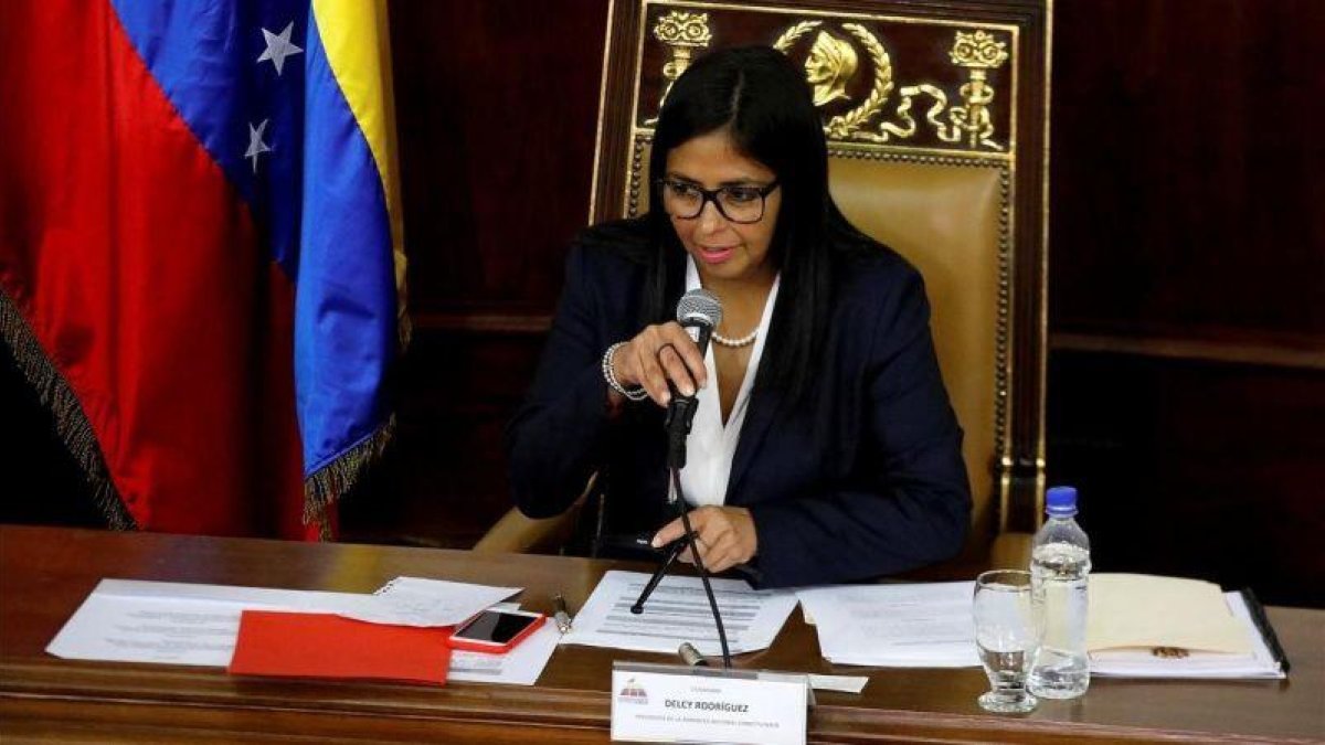 La presidenta de la Asamblea Nacional Constituyente, Delcy Rodríguez.-REUTERS / CARLOS GARCÍA RAWLINS
