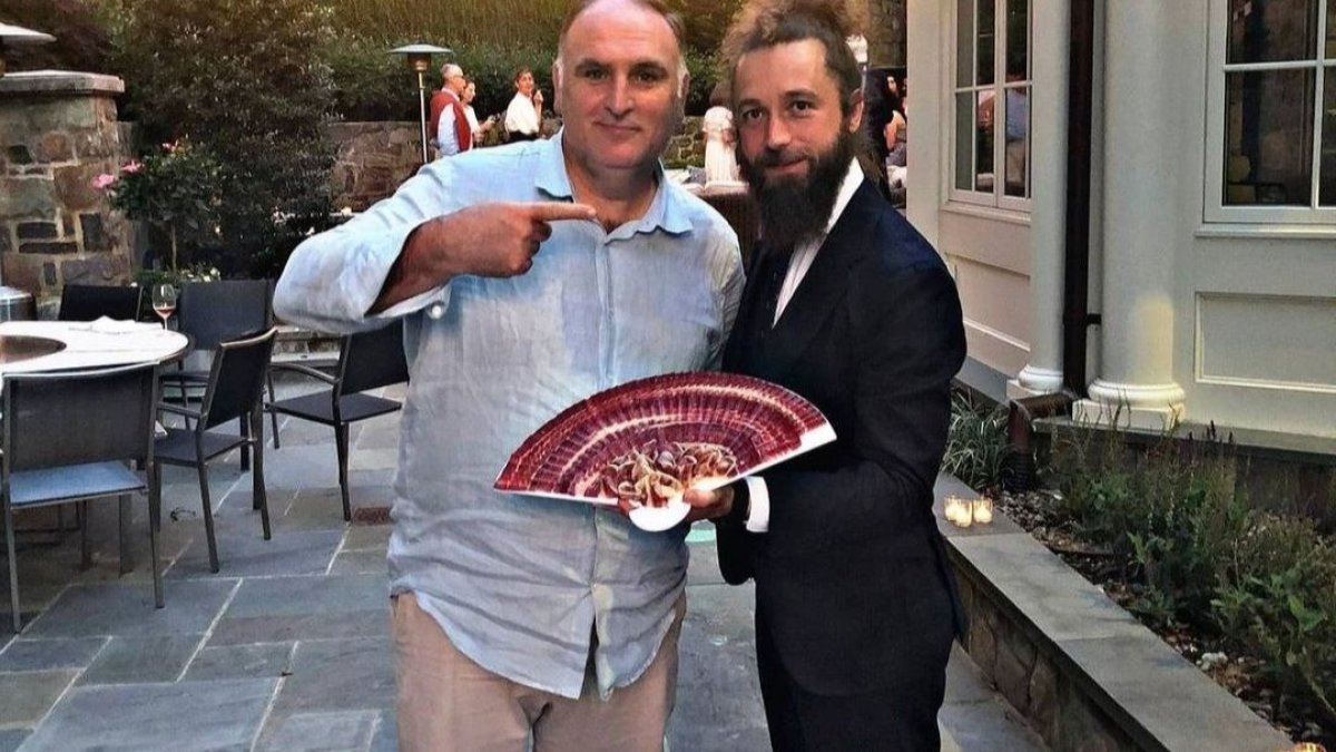 José Andrés y Carlos Sánchez, fundador de Los Finos. ECB