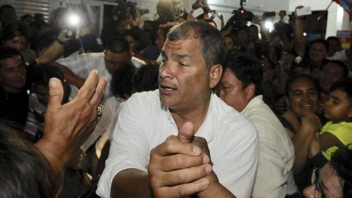 El expresidente ecuatoriano, Rafael Correa, el pasado febrero.-EFE / MARCOS PIN