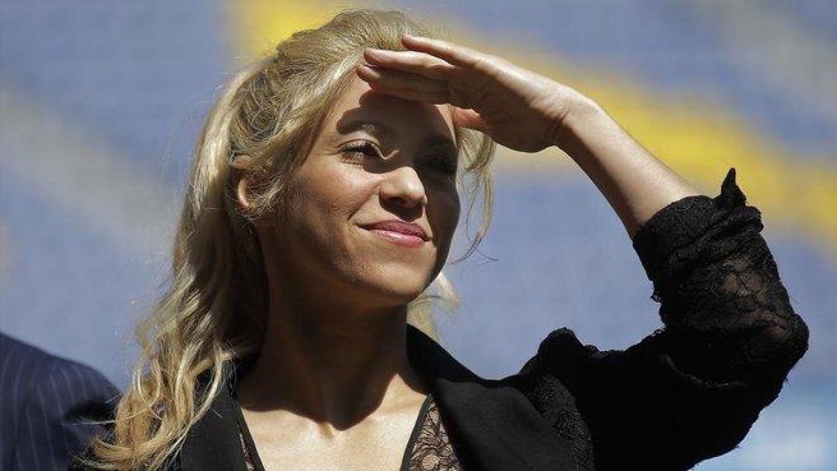 Shakira, en el Camp Nou.-AP