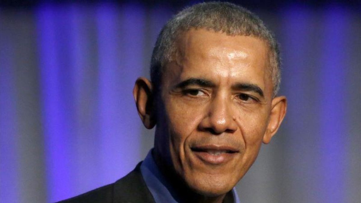 El expresidente de EEUU Barack Obama, en una reciente conferencia sobre el cambio climático.-CHARLES REX ARBOGAST