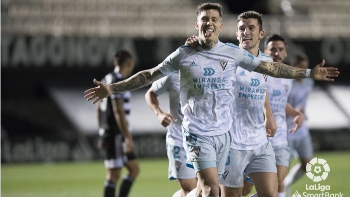 Cristo celebra su primer gol. LALIGA