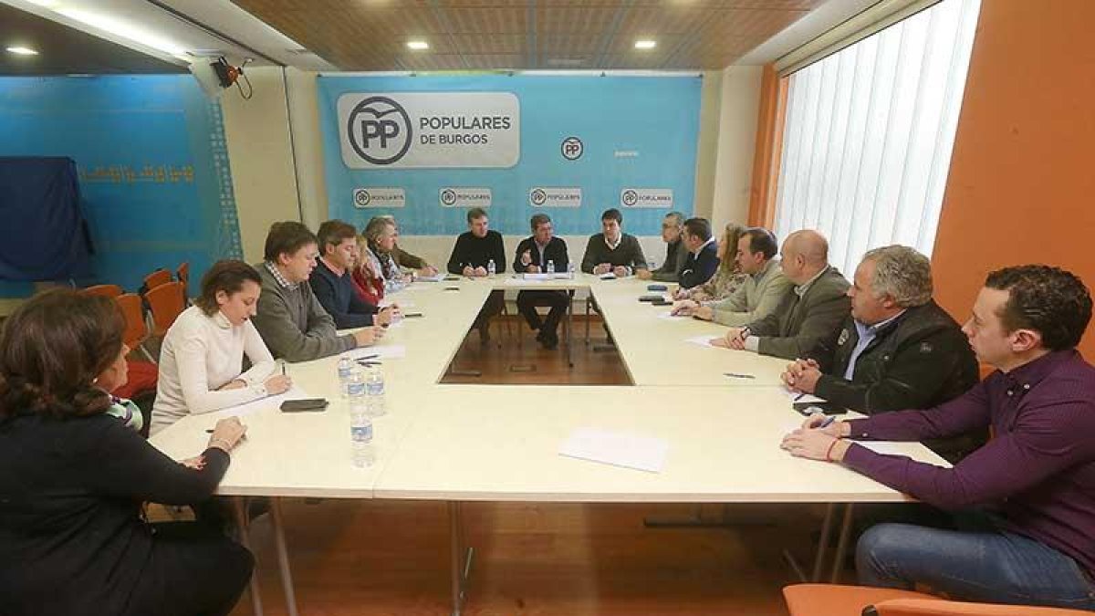 El comité de campaña del Partido Popular de Burgos, el tercero que se conforma en la región, se constituyó ayer.-RAÚL OCHOA