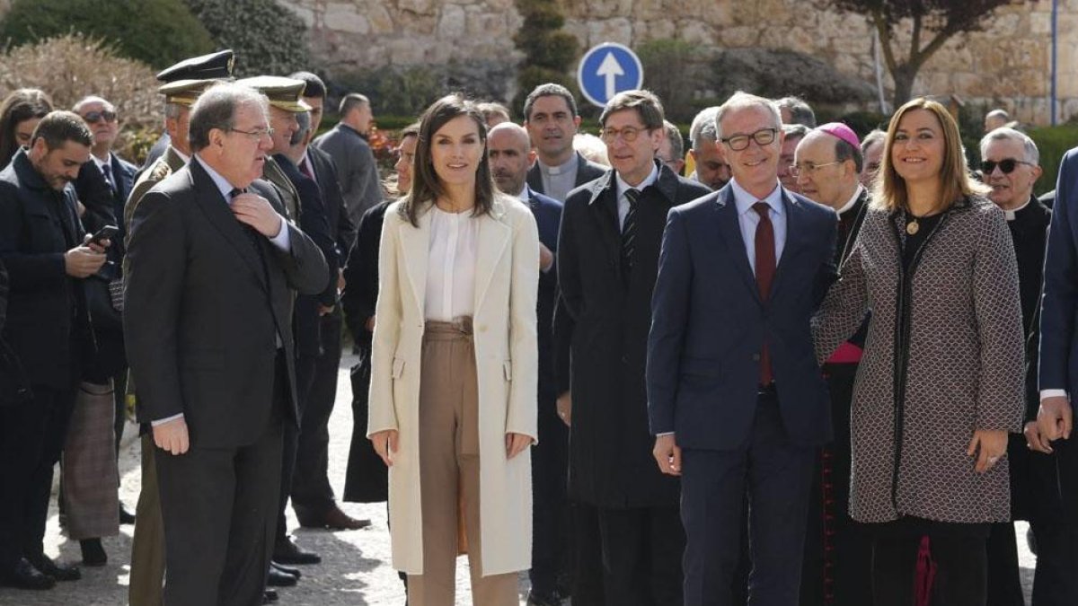 La Reina, a su llegada a la localidad burgalesa.-S. O.