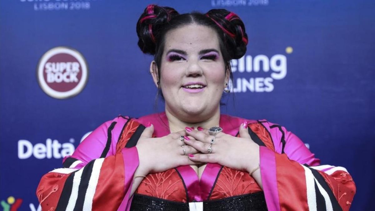 Netta, tras su actuación en Lisboa.-/ EFE / MIGUEL A LOPES