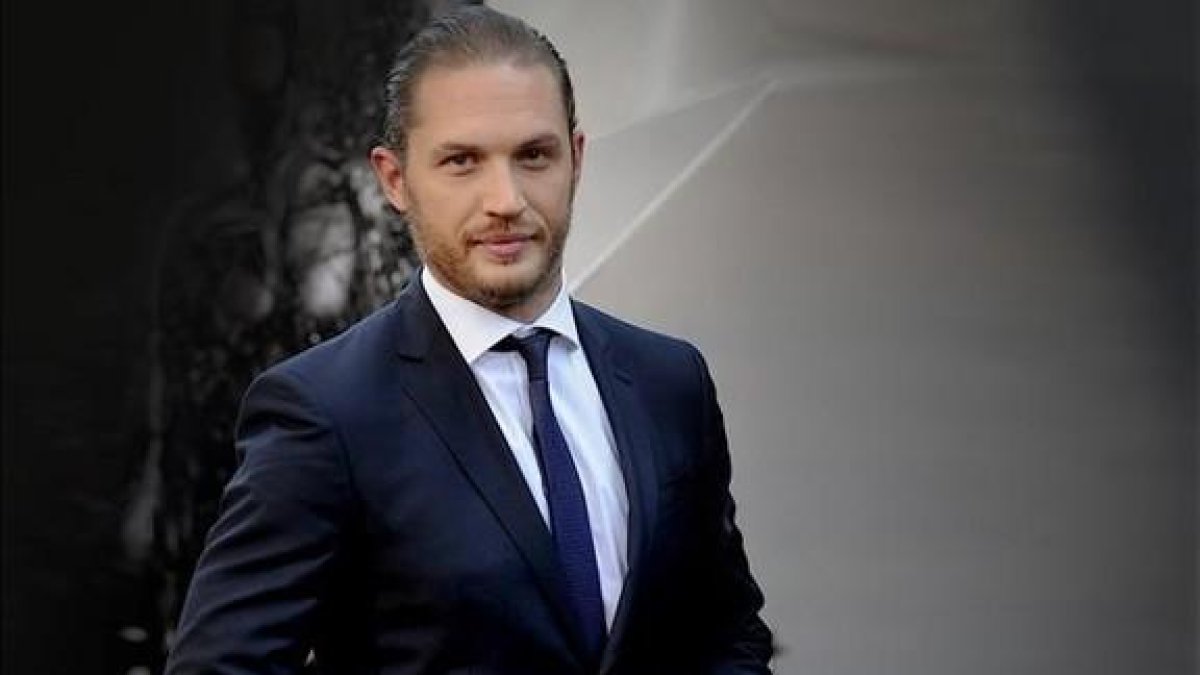 El actor Tom Hardy, doble protagonista en 'Legend'.-