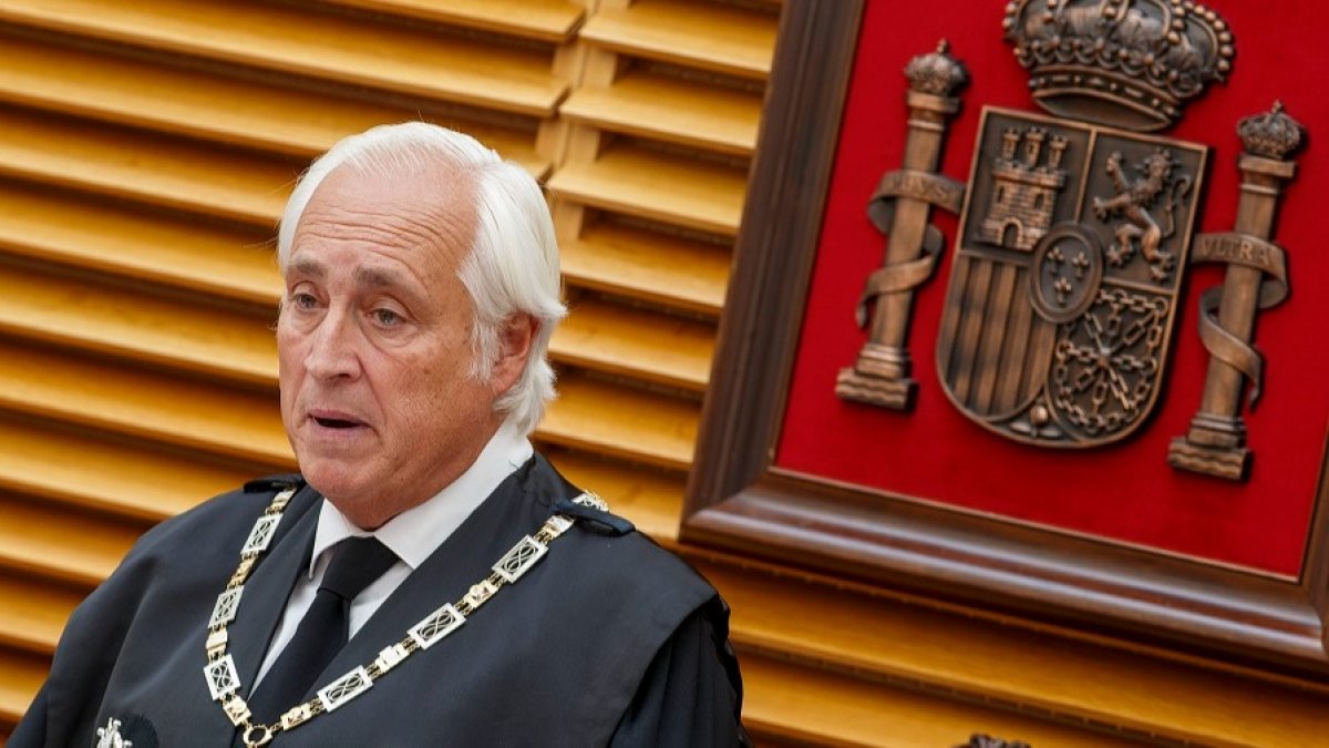 El presidente del TSJCyL, José Luis Concepción, durante la apertura del año judicial 2022-2023 en Burgos. TSJCYL