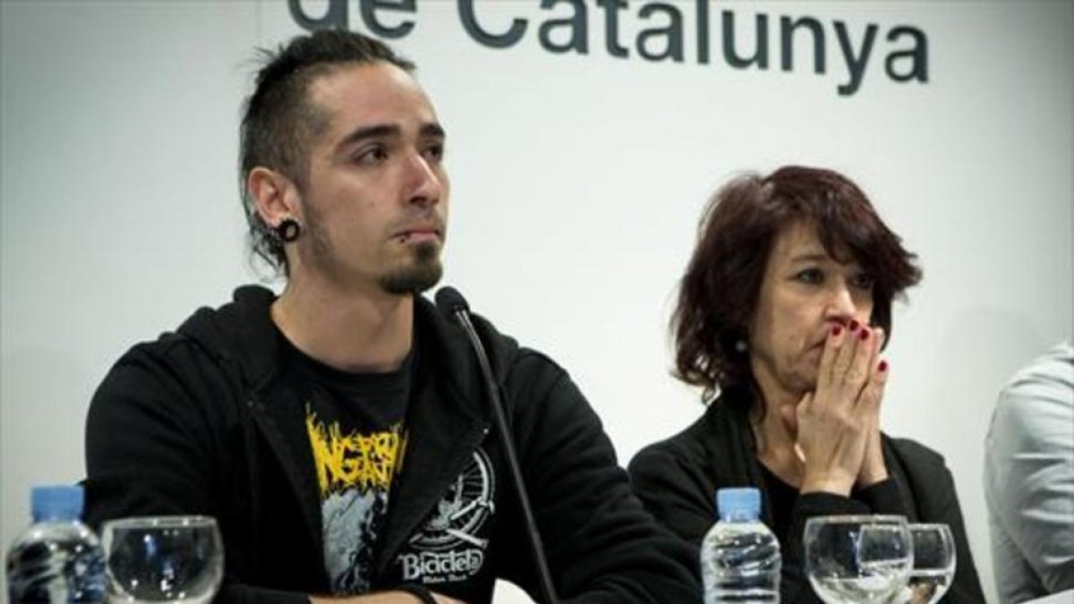 Lanza, en una rueda de prensa en el 2015, tras la emisión de Ciutat Morta.-FERRAN NADEU