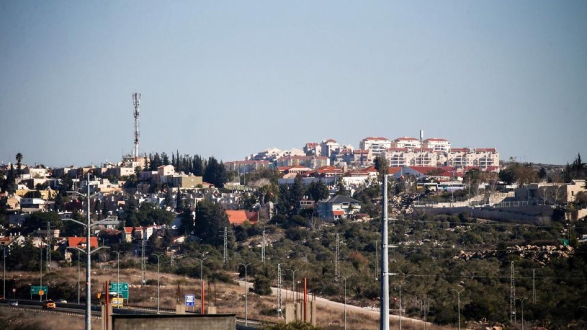 Colonías israelís cerca de la ciudad de Nablús, en Cisjordania.-
