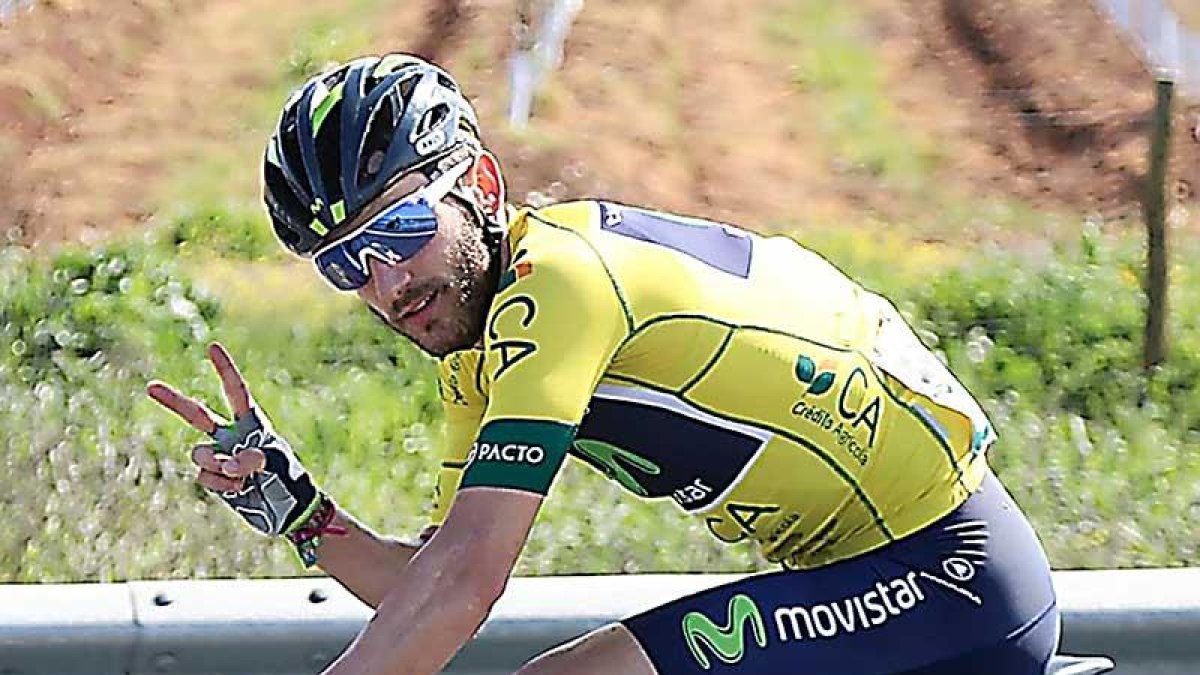 Carlos Barbero durante la disputa de la última etapa de la Vuelta al Alentejo.-MOVISTARTEAM.COM