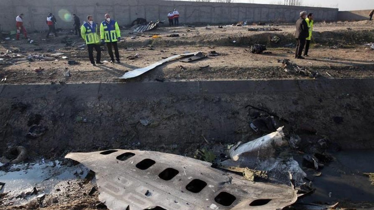 Escenario del accidente.-EFE / ABEDIN TAHERKENAREH