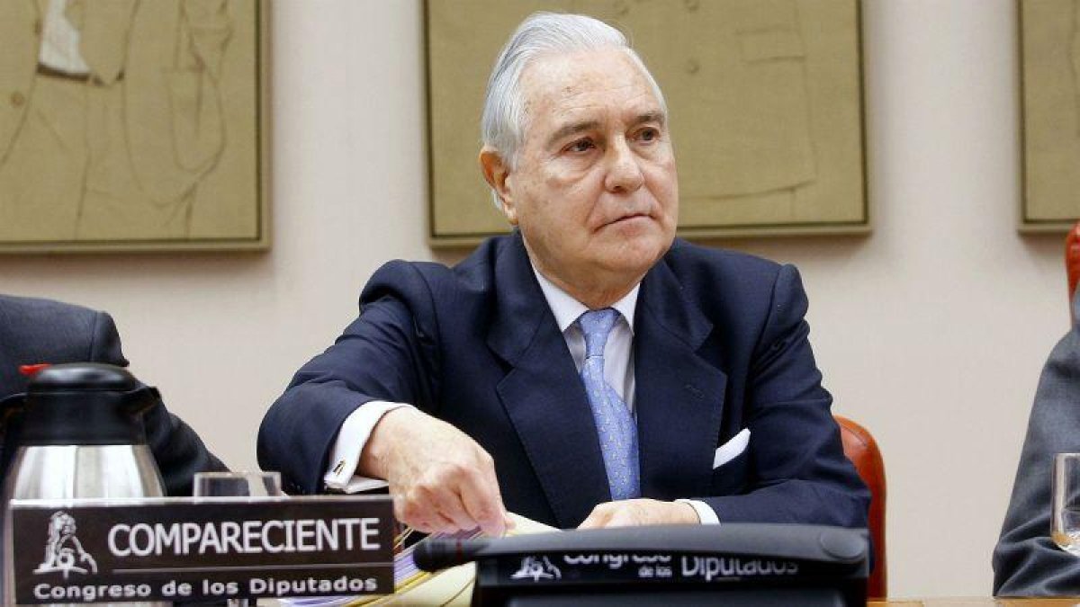Carlos Dívar, en el 2012, en el Congreso de los Diputados.-DAVID CASTRO
