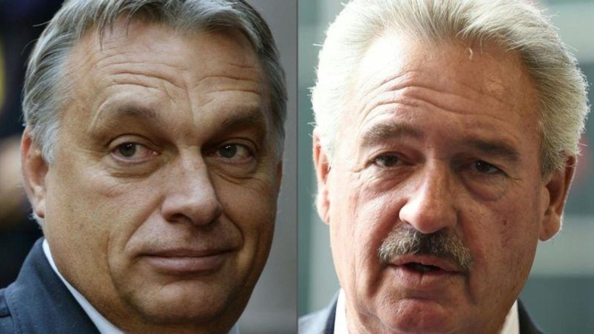 Combo de imágenes de Orbán (izquierda) y Asselbon.-AFP / THIERRY CHARLIER / JOHN THYS