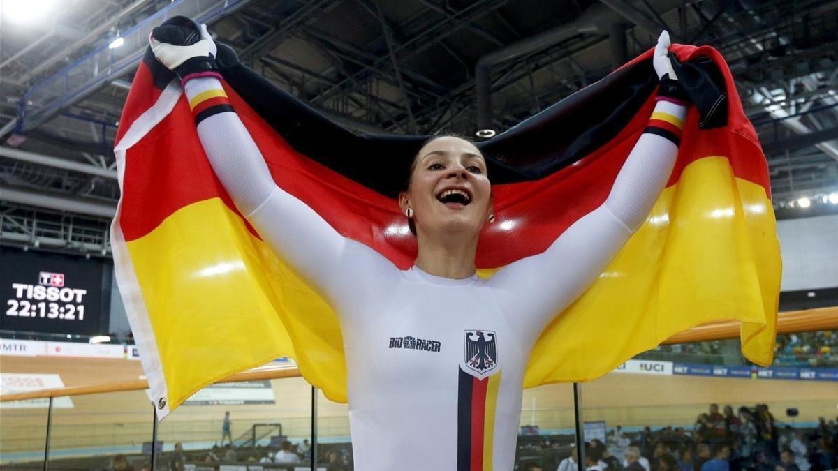 Kristina Vogel, tras proclamarse campeona del mundo en el 2017.-REUTERS / BOBBY YIP
