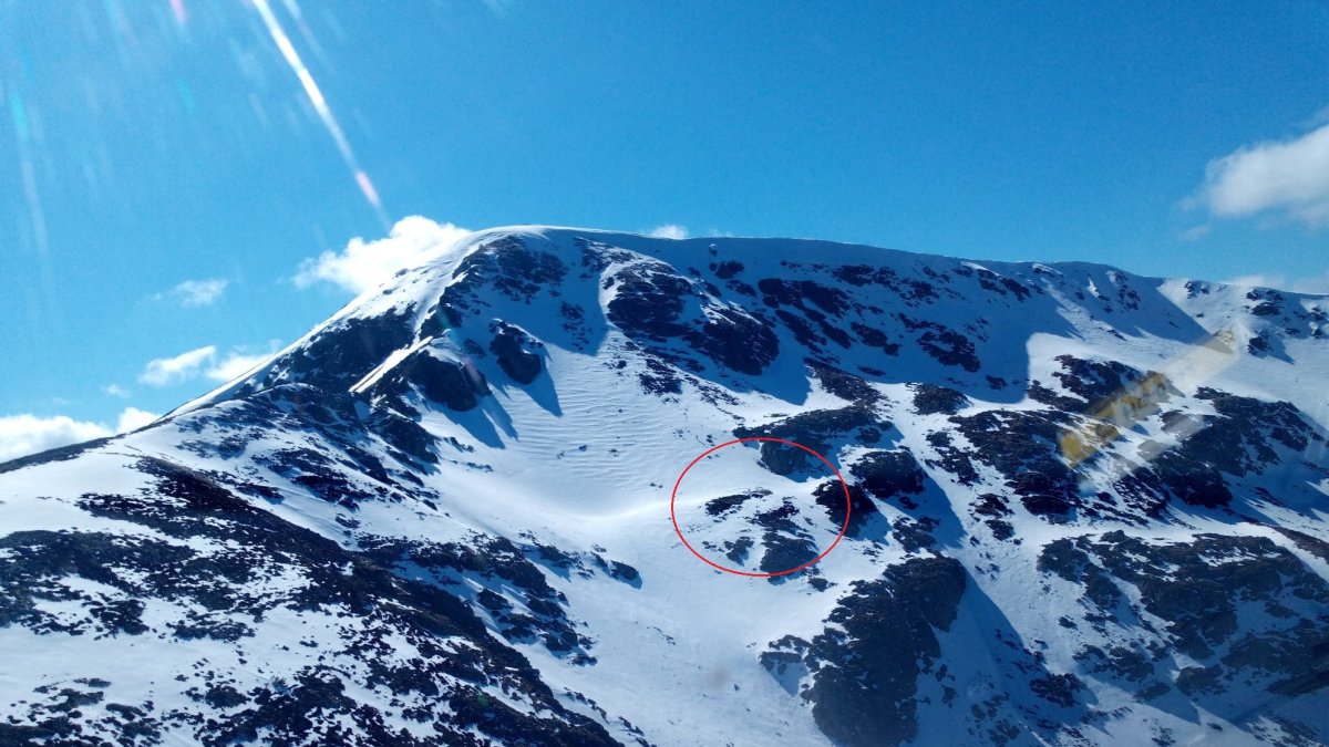 Zona del pico San Millán a la que cayó el montañero. JCyL